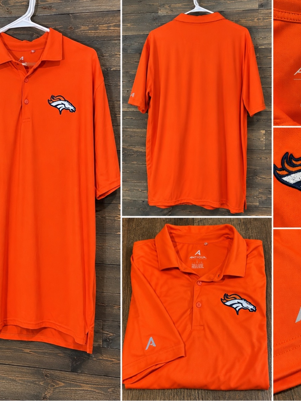 Antigua Men’s Denver Broncos Bright Orange Polo
